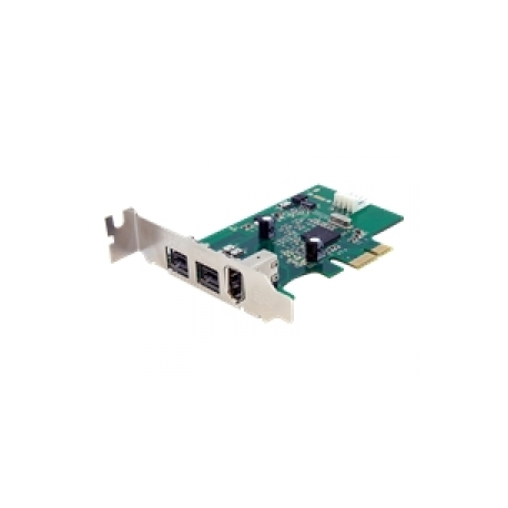 StarTech.com 3 Port 2b 1a Low Profile 1394 PCI Express FireWire Card Adapter - FireWire adapter - PCIe low profile - FireWire 800 - 2 ports + 1 x FireWire - 0