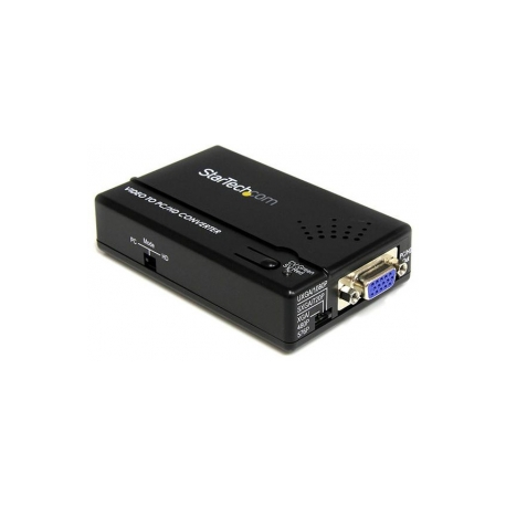 StarTech.com Composite and S-Video to VGA Video Scan Converter - composite to VGA - scan Converter - s-Video to VGA (VID2VGATV2) - Video converter - composite video, S-video - component video, VGA - black - for P / N: SVA5M3NEUA - 6