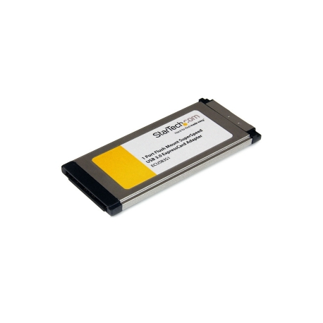 StarTech.com 1 Port Flush Mount ExpressCard SuperSpeed USB 3.0 Card Adapter with UASP Support - ExpressCard USB 3.0 Adapter (ECUSB3S11) - USB adapter - ExpressCard - USB 3.0 - for P / N: ST3300G3UA, ST3300GU3B, ST4300U3C1, ST4300U3C1B, ST7300U3M, ST7300USB3B, USB3S2SAT3CB - 3