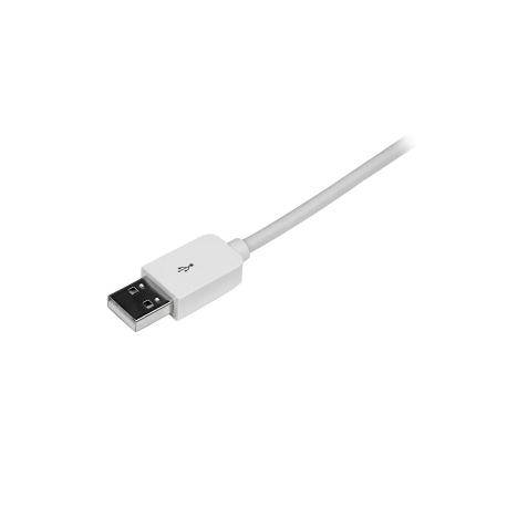 StarTech.com 2m (6ft) Long White Apple 8-pin Lightning Connector to USB Cable for iPhone  /  iPod  /  iPad - Charge and Sync Cable (USBLT2MW) - Lightning cable - Lightning male to USB male - 2 m - double shielded - white - for P / N: KITBXAVHDPEU, KITBXAVHDPNA, KITBXAVHDPUK, KITBXDOCKPEU, KITBXDOCKPUK, KITBZDOCK - 3
