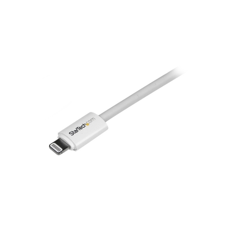 StarTech.com 2m (6ft) Long White Apple 8-pin Lightning Connector to USB Cable for iPhone  /  iPod  /  iPad - Charge and Sync Cable (USBLT2MW) - Lightning cable - Lightning male to USB male - 2 m - double shielded - white - for P / N: KITBXAVHDPEU, KITBXAVHDPNA, KITBXAVHDPUK, KITBXDOCKPEU, KITBXDOCKPUK, KITBZDOCK - 5