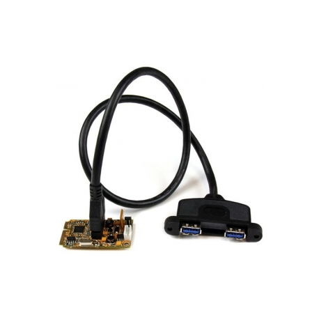 StarTech.com 2 Port SuperSpeed Mini PCI Express USB 3.0 Adapter Card w / Bracket Kit and UASP Support - Dual Port Mini PCIe USB 3 Card (MPEXUSB3S22B) - USB adapter - PCIe Mini Card low profile - USB 3.0 x 2 - for P / N: SDOCK2ERU33, SDOCK2U313R, SDOCK2U33, SDOCK2U33RE, SDOCK2U33V, SDOCK4U33, SDOCKU33EBV - 4