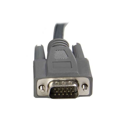 StarTech.com 6 ft Ultra-Thin USB VGA 2-in-1 KVM Cable (SVUSBVGA6) - Keyboard  /  video  /  mouse (KVM) cable - USB, HD-15 (VGA) (M) to HD-15 (VGA) (M) - 1.8 m - black - for P / N: SV1631DUSBU, SV1631DUSBUK, SV431DUSBU, SV831DUSBAU, SV831DUSBU, SV831DUSBUK - 5