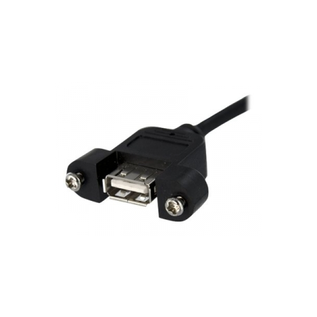 StarTech.com 3 ft Panel Mount USB A to Motherboard Header Cable F / F - USB internal to external cable - 5 pin USB 2.0 header (F) to USB (F) - 90 cm - black - 0