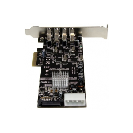 StarTech.com 4 Port USB 3.0 PCIe Card w /  4 Dedicated 5Gbps Channels (USB 3.1 Gen 1) - UASP - SATA  /  LP4 Power - PCI Express Adapter Card (PEXUSB3S44V) - USB adapter - PCIe x4 - USB 3.0 x 4 - for P / N: BNDTB10GI, BNDTB210GSFP, BNDTB310GNDP, BNDTB410GSFP, BNDTB4M2E1, BNDTBUSB3142 - 3