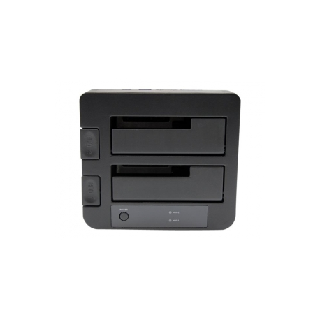 StarTech.com USB 3.0  /  eSATA Dual Hard Drive Docking Station with UASP for 2.5 / 3.5in SATA SSD  /  HDD - SATA 6 Gbps USB 3.0 Dual Drive Dock - Storage controller - 2.5", 3.5" - SATA 6Gb / s - eSATA 6Gb / s, USB 3.0 - black - for P / N: SVA12M5NA - 0