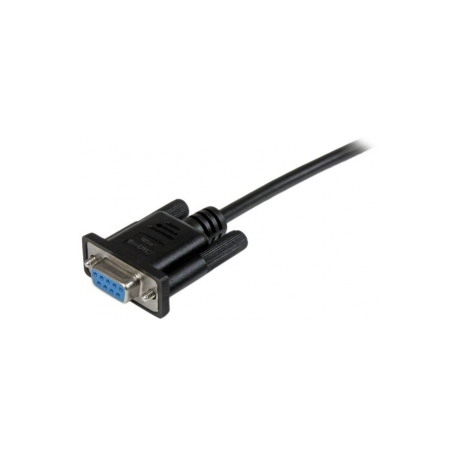 StarTech.com 1m Black DB9 RS232 Serial Null Modem Cable F / F - DB9 Female to Female - 9 pin RS232 Null Modem Cable - 1 meter, Black - Null modem cable - DB-9 (F) to DB-9 (F) - 1 m - molded, thumbscrews - black - for P / N: PCI2S5502, PEX4S953, PEX4S953LP - 1