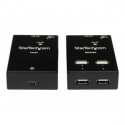StarTech.com 4-Port USB 2.0 Extender - 165ft (50m) USB Over Cat5 / Cat6 Extender - Compact USB 2.0 Over Ethernet Extender (USB2004EXTV) - USB extender - USB 2.0 - over CAT 5 / 6 - 4 ports - up to 50 m - for P / N: SVA5N3NEUA