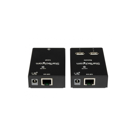 StarTech.com 4-Port USB 2.0 Extender - 165ft (50m) USB Over Cat5 / Cat6 Extender - Compact USB 2.0 Over Ethernet Extender (USB2004EXTV) - USB extender - USB 2.0 - over CAT 5 / 6 - 4 ports - up to 50 m - for P / N: SVA5N3NEUA - 4