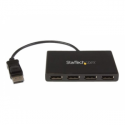 StarTech.com 4-Port Multi Monitor Adapter, DisplayPort 1.2 MST Hub, 4x 1080p, Video Splitter for Extended Desktop Mode on Windows PCs Only, DP to Quad DP Monitors MST Hub - DP Multi Stream Transport Hub (MSTDP124DP) - Video splitter - 4 x DisplayPort - desktop - for P / N: SV231DPU34K, SVA5N3NEUA