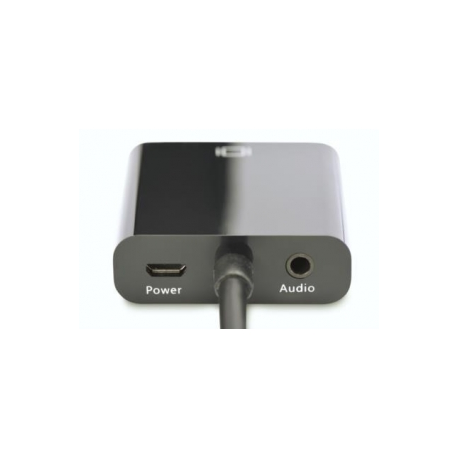 DIGITUS - Video  /  audio adaptor - HDMI male to HD-15 (VGA), mini jack female - black - 1