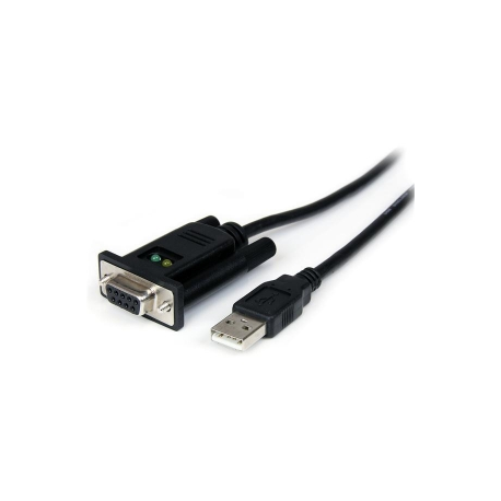 StarTech.com USB to Serial RS232 Adapter - DB9 Serial DCE Adapter Cable with FTDI - Null Modem - USB 1.1  /  2.0 - Bus-Powered (ICUSB232FTN) - Serial adapter - USB 2.0 - RS-232 - black - 3