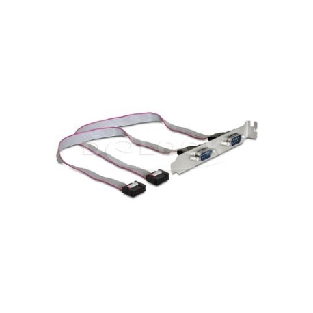 DeLOCK - Serial panel - 9 pin serial header (F) to DB-9 (M) - 0