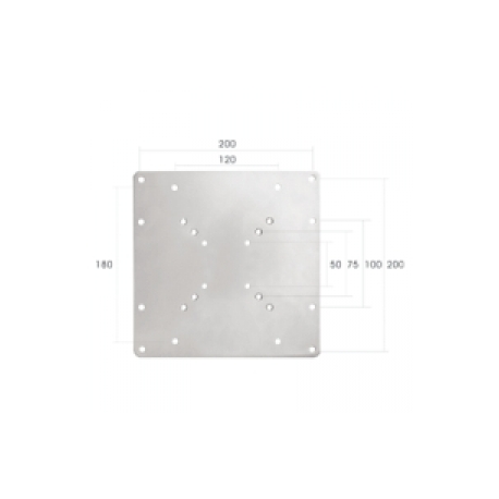 Neomounts by Newstar FPMA-VESA200 - Mounting component (VESA adapter plate) - for LCD display - silver - screen size: 22"-42" - 0