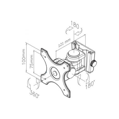 Neomounts by Newstar FPMA-W25 - Bracket - for LCD display (fixed) - lockable - silver - screen size: 10"-30" - wall-mountable - 12