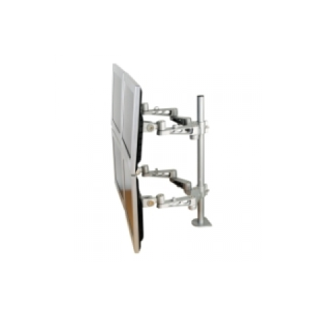 Neomounts by Newstar FPMA-D935D4 - Mounting kit - for 4 LCD displays (full-motion) - silver - screen size: 10"-27" - clamp mountable, desk-mountable - 0