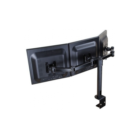 Neomounts by Newstar FPMA-D960D - Mounting kit - for 2 LCD displays (full-motion) - black - screen size: 10"-27" - clamp mountable, desk-mountable - 2