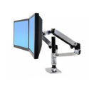 Ergotron LX - Mounting kit (desk clamp mount, grommet mount, pole, 2 articulating arms, 2 extension brackets, notebook tray) - for 2 LCD displays or LCD display and notebook - polished aluminium - screen size: up to 24" - desktop