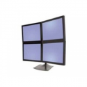 Ergotron DS100 Quad-Monitor Desk Stand - Stand - for 4 LCD displays - aluminium, steel - black - screen size: up to 24" - desktop