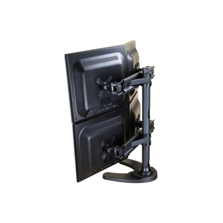 Neomounts by Newstar FPMA-D700DD4 - Stand - for 4 LCD displays (full-motion) - black - screen size: 19"-30" - desktop stand, grommet, desk-mountable - 5