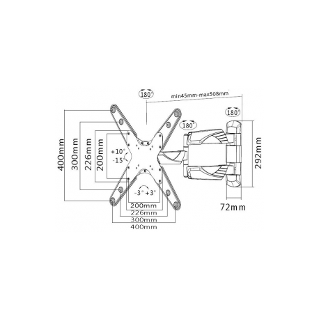 Neomounts by Newstar Select NM-W440 - Bracket - for LCD display (full-motion) - white - screen size: 23"-55" - wall-mountable - 1