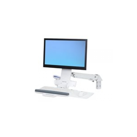 Ergotron StyleView Sit-Stand Combo - Mounting kit (articulating arm, keyboard tray) - for LCD display / PC equipment - aluminium, high-grade plastic - white - screen size: up to 24" - wall-mountable - 0