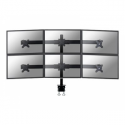 Neomounts by Newstar FPMA-D700D6 - Mounting kit - for 6 LCD displays (full-motion) - black - screen size: 19"-27" - clamp mountable, desk-mountable