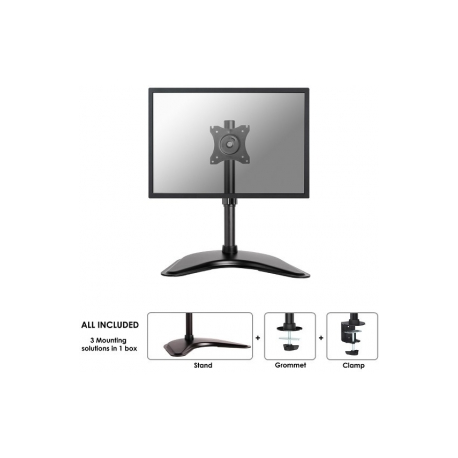 Neomounts by Newstar Select NM-D335 - Stand - for LCD display (full-motion) - black - screen size: 10"-30" - desktop stand, clamp mountable, grommet, desk-mountable - 9