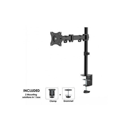 Neomounts by Newstar Select NM-D135 - Mounting kit - for LCD display (full-motion) - black - screen size: 10"-30" - clamp mountable, grommet, desk-mountable - 11