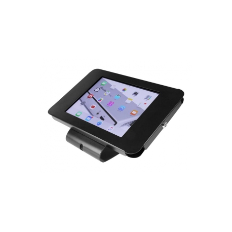 StarTech.com Secure Tablet Enclosure Stand- Lockable Anti Theft Steel Desk or Wall Mount for 9.7" iPad / Tablet - VESA Compatible (SECTBLTPOS) - Stand (mount bracket, pads, front plate, rear plate) - for tablet - lockable - steel - black - screen size: 9.7" - mounting interface: 100 x 100 mm - wall-mountable, desktop - for P / N: DK30CHPH - 2