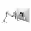 Ergotron HX - Mounting kit (handle, articulating arm, desk clamp mount, grommet mount, 2 pivots, hinge bow, extension) - for 2 LCD displays (Constant Force motion) - white - screen size: up to 32"