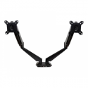 StarTech.com Desk Mount Dual Monitor Arm - One-Touch Height Adjustment (ARMSLIMDUO) - Mounting kit - for LCD display (adjustable arm) - aluminium - black - screen size: 12"-32" - desk-mountable - for P / N: ACCSMNT, DK30A2DH, DK30C2DAGPD, DK30C2HAGPD, PXT101YUK, TB3DK2DPM2, TB3DK2DPPD