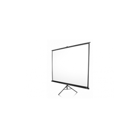 Elite Tripod Series T113UWS1 - Projection screen with tripod - 113" (287 cm) - 1:1 - Matte White - black - 3