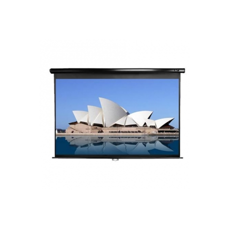 Elite Screens Manual Series M120UWH2 - Projection screen - ceiling mountable, wall mountable - 120" (305 cm) - 16:9 - MaxWhite - black - 0