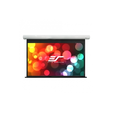 Elite Screens Saker Series - Projection screen - ceiling mountable, wall mountable - motorised - 110 V - 120" (305 cm) - 16:9 - MaxWhite FG - white - 0