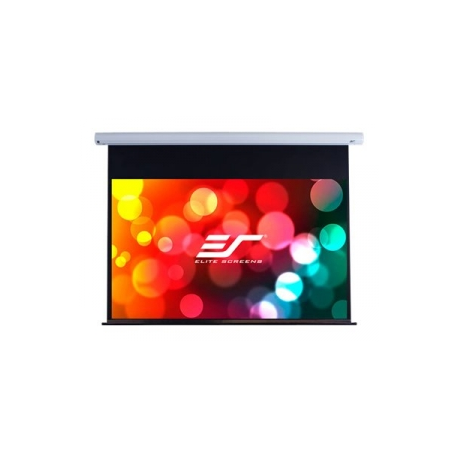 Elite Screens Saker Series SK100XHW-E12 - Projection screen - ceiling mountable, wall mountable - motorised - 230 V - 100" (254 cm) - 16:9 - MaxWhite FG - white enamel - 0