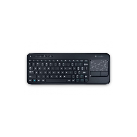 Logitech Wireless Touch Keyboard K400 Plus - Keyboard - wireless - 2.4 GHz - QWERTY - US International - black - 1