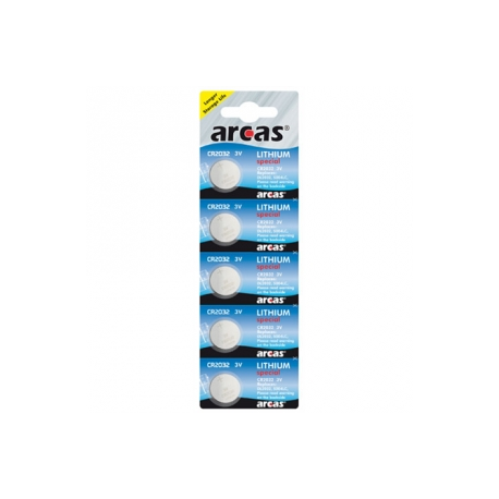 ARCAS Lithium Button celles 3V (CR2032), 5-pack - 0