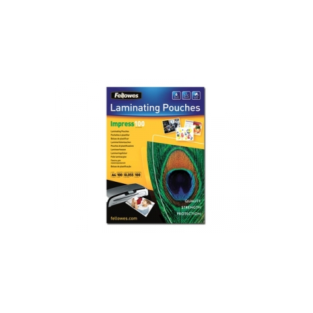 Fellowes Laminating Pouches Impress 100 Micron - 100 micron - 100-pack - glossy - transparent - A3 (297 x 420 mm) lamination pouches - 0