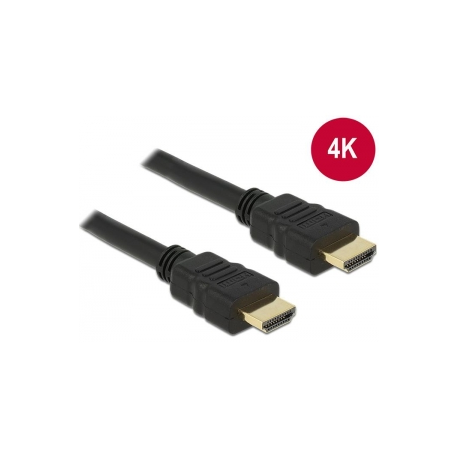 Delock - HDMI cable with Ethernet - HDMI male to HDMI male - 1.5 m - black - 4K support - 0