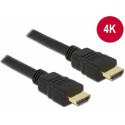 Delock - HDMI cable with Ethernet - HDMI male to HDMI male - 1.5 m - black - 4K support