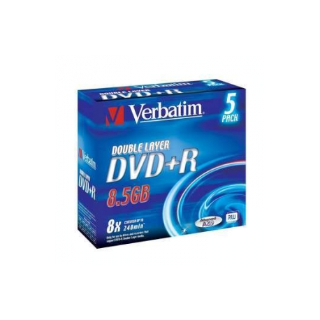 Verbatim - 5 x DVD+R DL - 8.5 GB (240min) 8x - matt silver - jewel case - 0