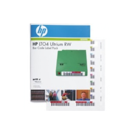 HPE Ultrium 4 RW Bar Code Label Pack - Bar code labels - for HPE MSL2024, MSL4048; 1 / 8 G2 Tape Autoloader; LTO-4 Ultrium; StoreEver Ultrium 1840 - 0