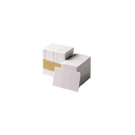 Zebra - Polyvinyl chloride (PVC) - 30 mil - white - CR-80 Card (85.6 x 54 mm) 500 card(s) High Coercivity Magnetic Stripe card - for Zebra P100i, P110i, P110m, P120i, P330i, P330m, P430i; ZXP Series 8 - 0
