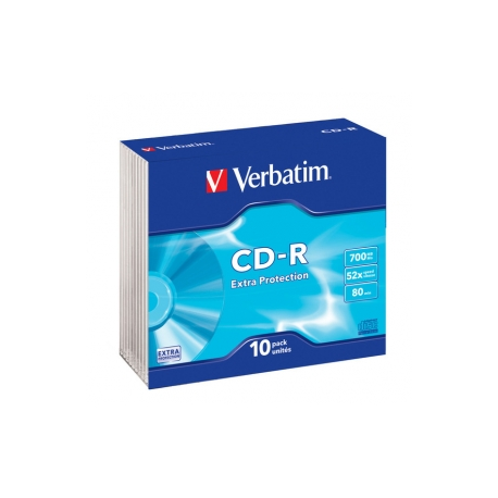Verbatim - 10 x CD-R - 700 MB (80min) 52x - slim jewel case - 0
