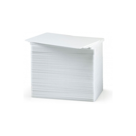 Evolis Classic Blank Cards - Polyvinyl chloride (PVC) - 20 mil - white - 100 card(s) cards (pack of 5) - for Evolis Dualys Basic, Dualys Mag ISO, Pebble Basic, Pebble Mag ISO, Tattoo 2, TATTOO2 - 0