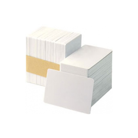 Zebra - Polyvinyl chloride (PVC) - 30 mil - white - CR-80 Card (85.6 x 54 mm) 500 card(s) cards - for Zebra P110m - 0
