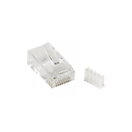StarTech.com Cat 6 RJ45 Modular Plug for Solid Wire - 50 Pack (CRJ45C6SOL50) - Network connector - RJ-45 (M) - CAT 6 - clear (pack of 50) - for P / N: WIRC6CMPBLU - 0
