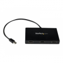 StarTech.com 3 Port Mini DisplayPort MST Hub - 4K 30Hz - Mini DP to HDMI Video Splitter for Multiple Monitors - mDP to HDMI (MSTMDP123HD) - Video / audio splitter - 3 x HDMI - desktop - AC 100 / 240 V