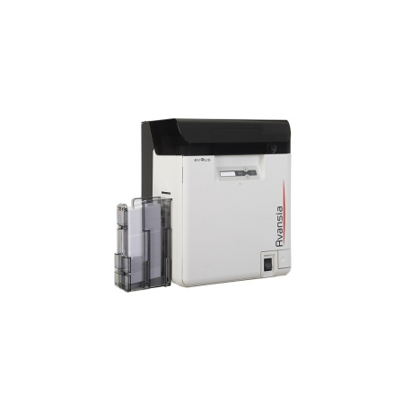 Evolis Avansia - Plastic card printer - colour - Duplex - dye sublimation retransfer - CR-80 Card (85.6 x 54 mm) - 600 dpi up to 144 cards / hour (colour) - capacity: 250 cards - USB 2.0, LAN - black - 0